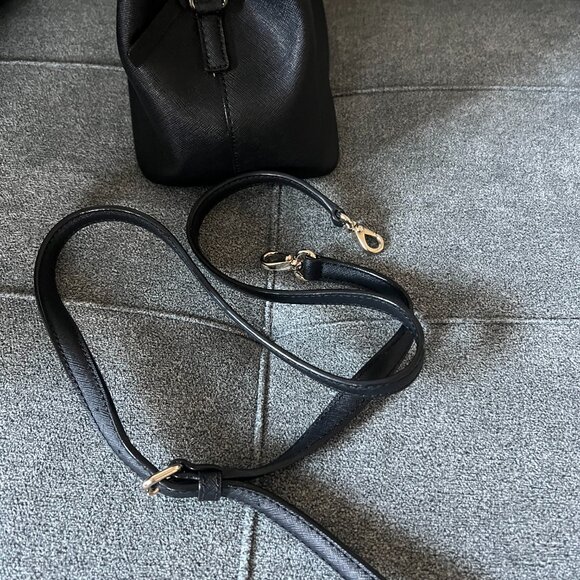 Kate Spade Laurel Way Evangelie Satchel Black (gold trim) - Picture 6 of 11